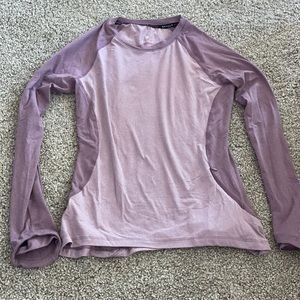 Purple Long Sleeve Workout Top